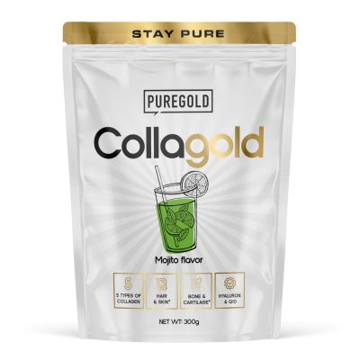 PureGold CollaGold Marha és Hal kollagén italpor hialuronsavval 300g Mojito íz