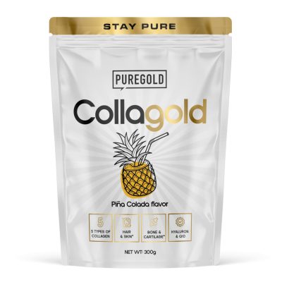PureGold CollaGold Marha és Hal kollagén italpor hialuronsavval 300g Pina Colada íz