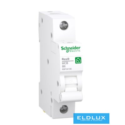 Schneider Kismegszakító 1P 6A B-jelleg 230V AC 4.5kA/60898 Resi9 F