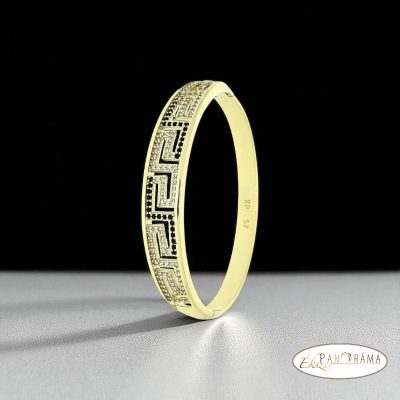 14K Gold Filled nyitható karperec kristály díszítéssel - Margaret