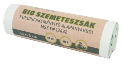 Bio szemeteszsák 45x45 cm PLA 10 literes 10 db/ tekercs