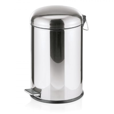 Pedálos szemetes kivehető műanyag vödörrel, 20 l, 30-49 cm, rozsdamentes