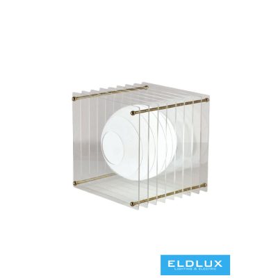 UNIVERSO Fali lámpa 1xG9 Max.10w IP20 Arany/Fehér 200x200x200mm