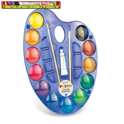 Vízfesték PRIMO 102A12TOM 12x44 mm, + paletta + 2ecset + tempera