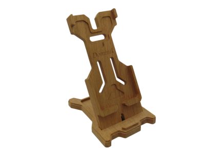 Tölgyfa telefontartó gravírozott