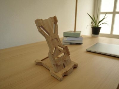 Fa telefontartó x mintás (Tölgy)