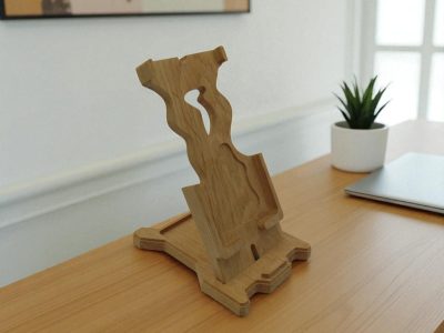 Fa telefontartó íves (Tölgy)