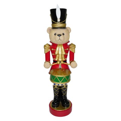 Diótörő maci dobbal poly 30x27x92cm