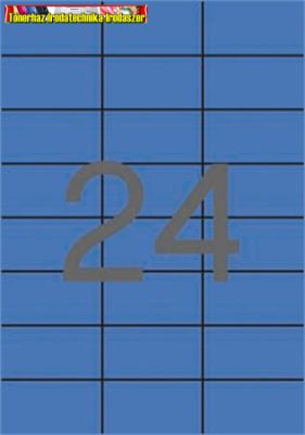 Apli 3 pályás etikett, 70 x 37 mm, 24címke/lap 100lap/dob kék /LCA11835/