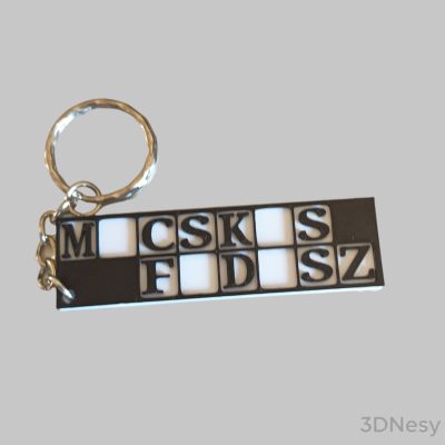 M-CSK-S F-D-SZ Scrabble Kulcstartó