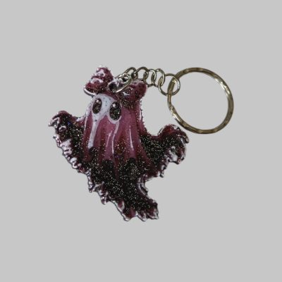 Szellem masnival kulcstartó