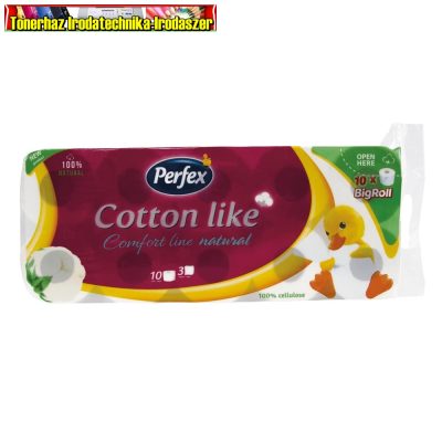 Perfex Wc papír 3 rétegű 10 tekercses Cotton Like Comfort natural