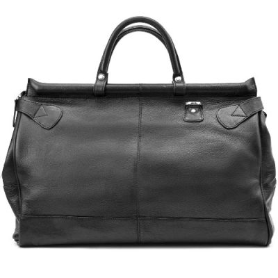 Rosme fekete bőr utazótáska