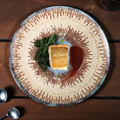 Infinity Micenas porcelán lapos tányér, 6 db-os csomag – 25,5 cm, fine dining tálaláshoz