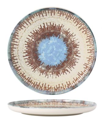 Infinity Nordik Micenas spanyol porcelán lapos tányér – 26 cm, magas peremmel