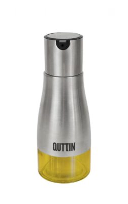 Olaj- és ecetkiöntő, 320 ml, rozsdamentes acél, cseppmentes nyit-zár kupakkal