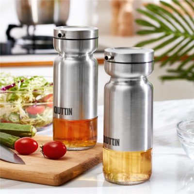 360 ml-es rozsdamentes acél olaj-ecet kiöntő, modern design