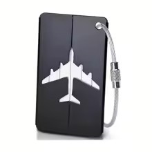 Fekete alumínium poggyászcímke bőröndcímke