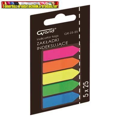 Oldaljelölőcímke müanyag GRAND 12x45mm, 5x25 lap NYILAK (oldaljelolö nyíl) (GR-Z5-25)