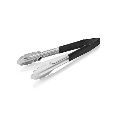 HACCP fekete csipesz grill vagy BBQ húsokhoz és tálaláshoz 23 cm - Német minőség