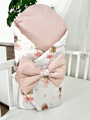 Kókuszpólya – Púder Tánc minta, 75×75 cm | Pamutvászon, kókuszbetéttel