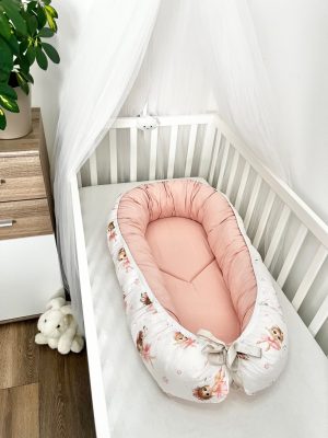 Babafészek – Púder Tánc minta | 100% pamut, puha kuckó újszülötteknek