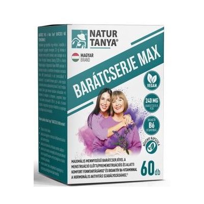 Natur Tanya® Barátcserje Max 240mg 60db kapszula, bioaktív B6-vitaminnal