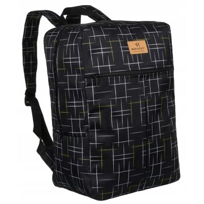 Rovicky fekete 40x25x20 rácsos mintás hátizsák