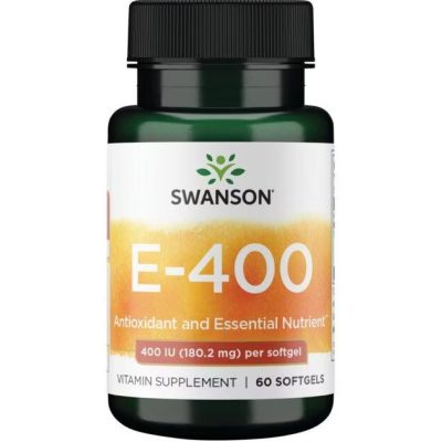 Swanson E-400 vitamin 180mg 60 kapszula d-alfa-tokoferol-acetát