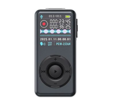 Mini diktafon hangrögzitő csiptetős hangra indulós vox 16gb képernyós 50 óra felvételi idő