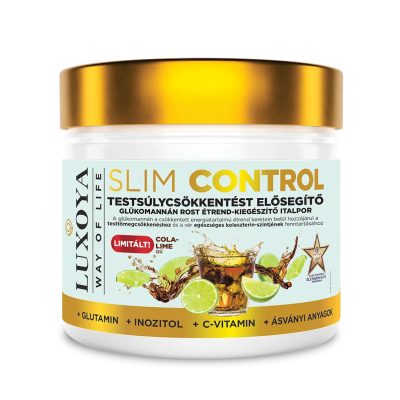 Luxoya Slim Control - Testsúlycsökkentést elősegítő glükomannán rost italpor - Cola lime íz 300g