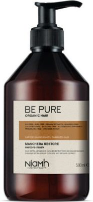 Niamh Be Pure Restore regeneráló hajpakolás károsodott hajra, 500 ml