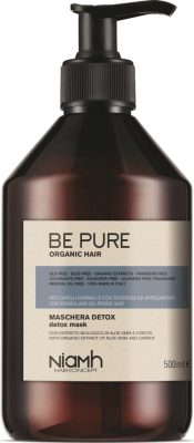Niamh Be Pure Detox hajpakolás zsíros hajra, 500 ml