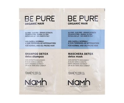 Niamh Be Pure Detox sampon + pakolás zsíros hajra, 2x10 ml