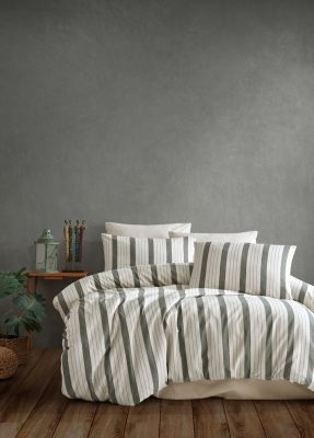 NATUR PAMUT GREEN - 3 részes ágyneműhuzat garnitúra