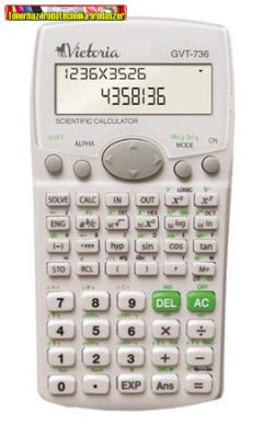 VICTORIA GVT-736 , tudományos számológép, 283 funkció, fehér