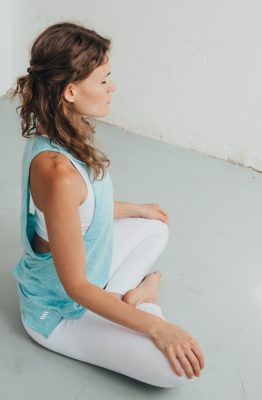 Oldalt kivágott ökopamut trikó - vízkék - PATENT DUO