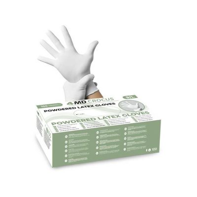 Crocus púderezett latex kesztyű