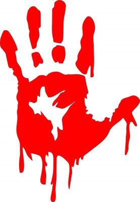 Horror véres kéznyom jobb tuning matrica