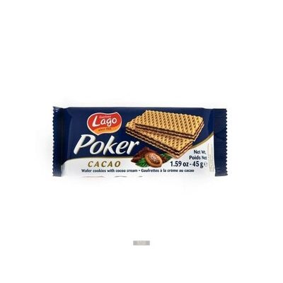 Lago Poker kakaós ostya, 45g