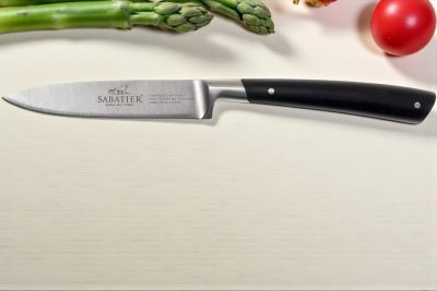 Lion Sabatier Edonist Black zöldséghámozó kés – 10 cm prémium penge
