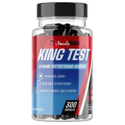 KING TEST™ - Tesztoszteron Fokozás - Kortizol & Ösztrogén Optimalizálás - 300 Kapszula - Muscle Rage