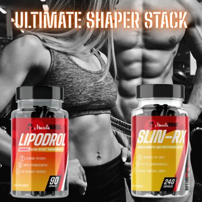 ULTIMATE SHAPER STACK - Látványos Zsírégetés & Alakformálás - Lipodrol + Slin-Rx - Muscle Rage