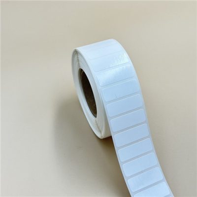 30x10mm PE Gloss White műanyag címke 2000 db/40gy - erős ragasztó