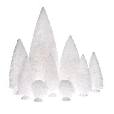 Fenyő dekor havas poly 10-21cm