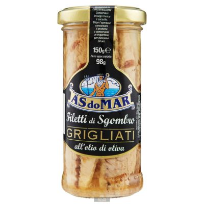 AsDomar grillezett makrélafilé olivaolajban, 150g