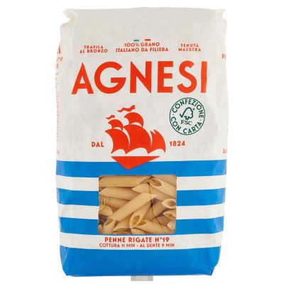 Agnesi N.19 Penne Rigati tészta, 1kg