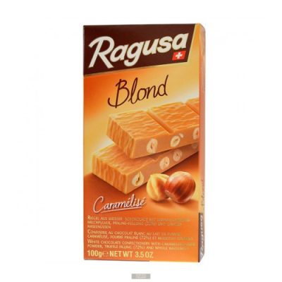 Ragusa fehércsokoládé karamelizált tejporral, 100g