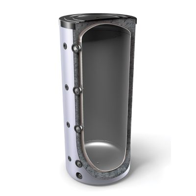 Fűtési 1000 literes puffer tártály hőcserélő nélkül hőszigetelt melegvíz tárolás céljára ERP B energiaosztály