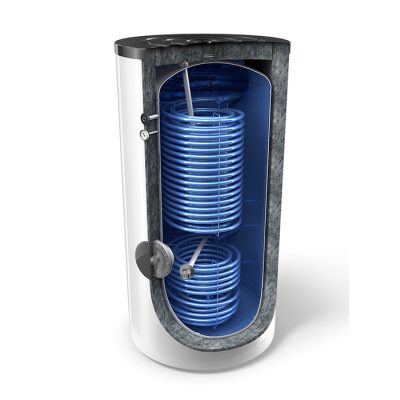 1000 literes Tesy melegvíz-tároló két dupla nagy teljesítményű hőcserélővel – hőszivattyús és kondenzációs rendszerekhez, CrystalTech PRO bevonattal, C energiaosztály